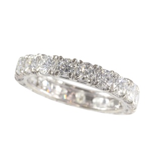Vintage eternity band with over 3.20 crts total diamond weight